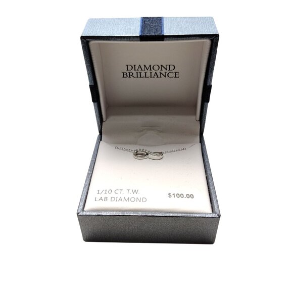 Diamond Brilliance 1/10 CT. T.W. Lab Diamond Infinity Pendant Necklace - Picture 5 of 6